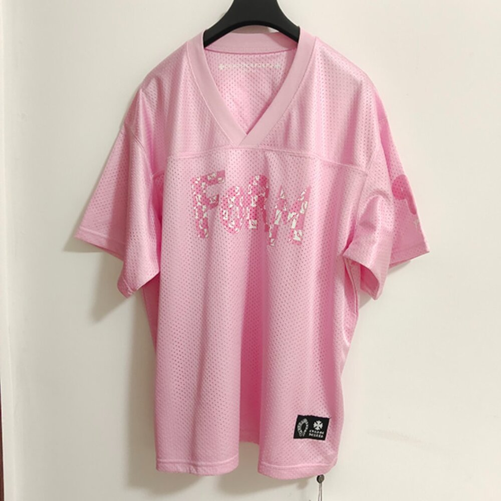 Chrome Hearts Pink Short Sleeve Jersey